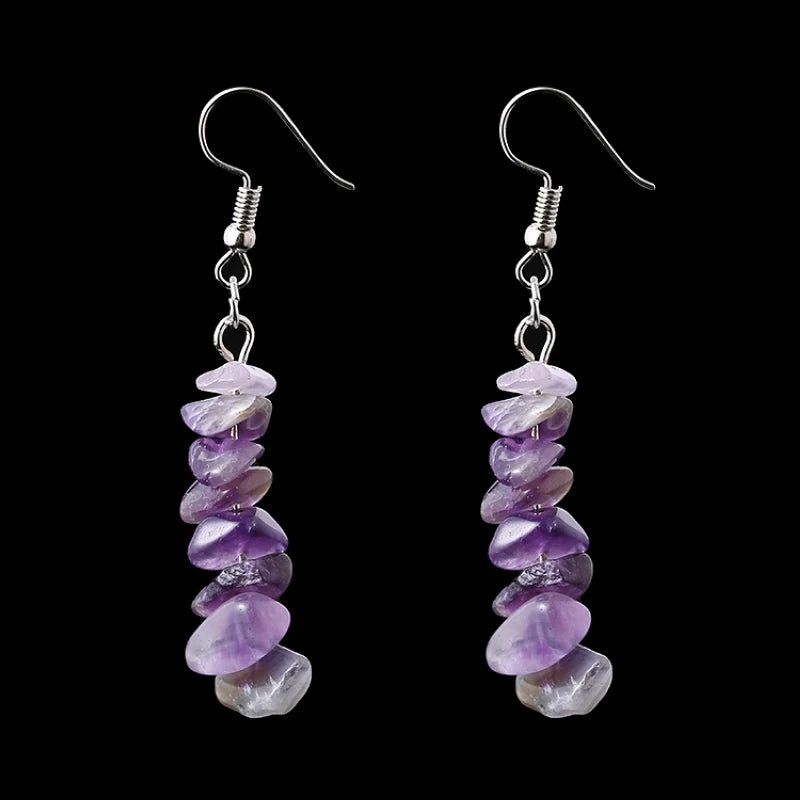 Natural Tumbled Stone Earrings