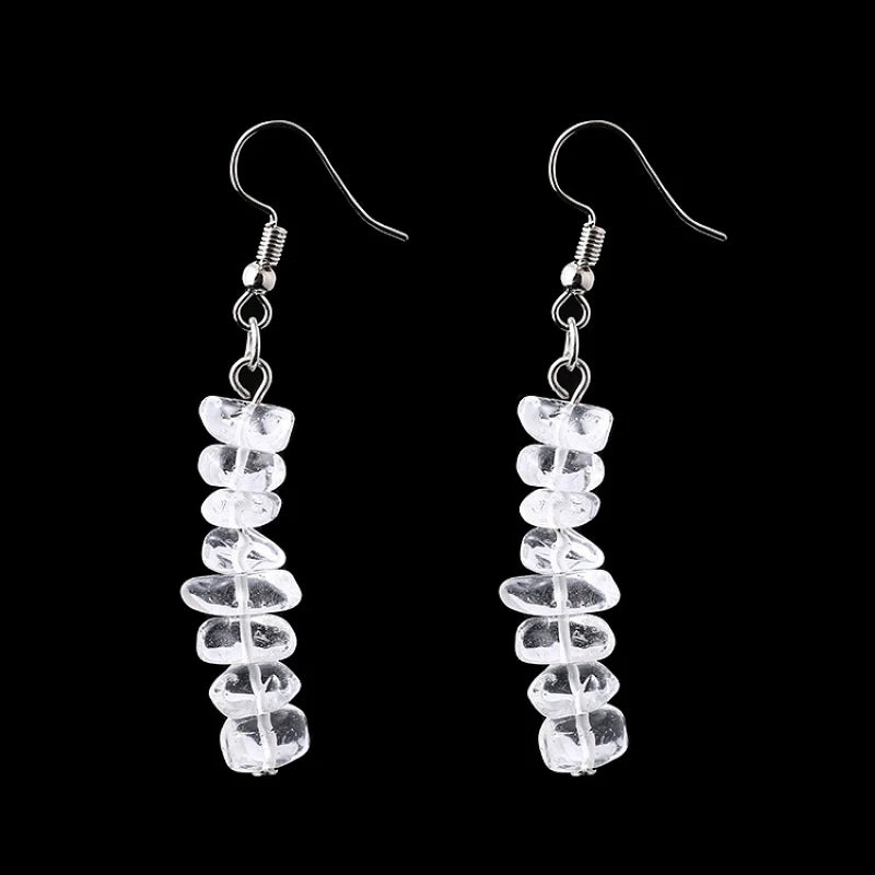 Natural Tumbled Stone Earrings