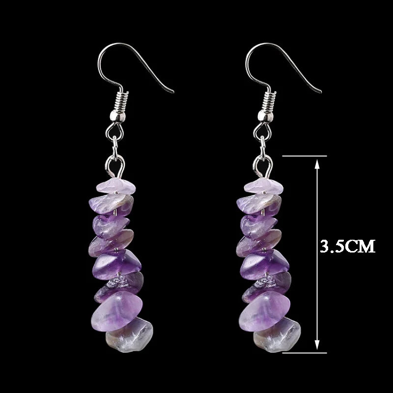 Natural Tumbled Stone Earrings