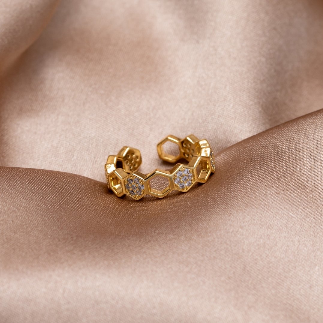 Special design Gold & Crystal Ring