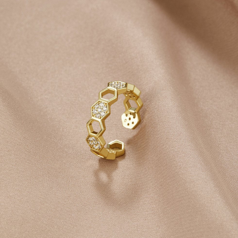 Special design Gold & Crystal Ring
