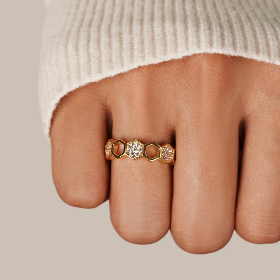 Special design Gold & Crystal Ring