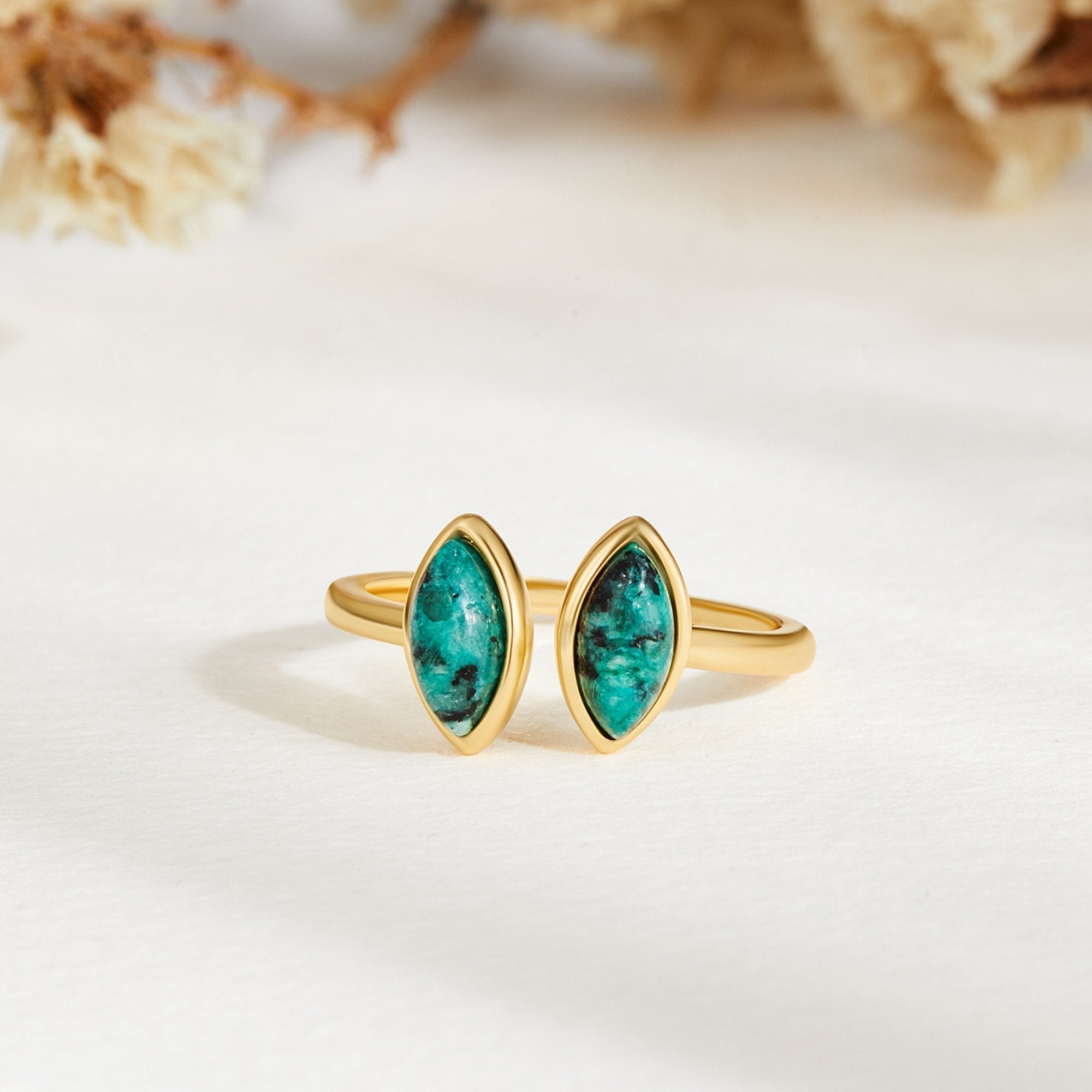 Luxe Double Green Wrap Ring
