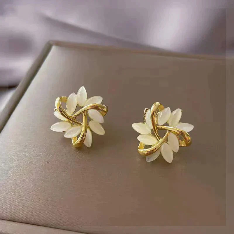 Sonja Luxe White Earrings