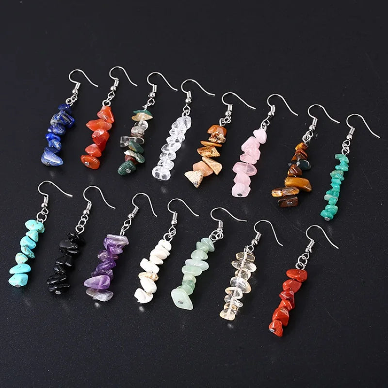 Natural Tumbled Stone Earrings