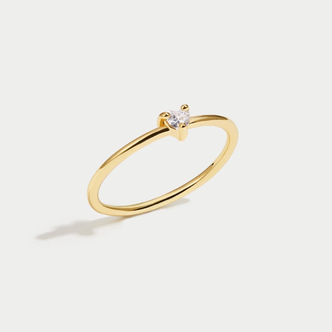 Loving Crystal Heart Ring